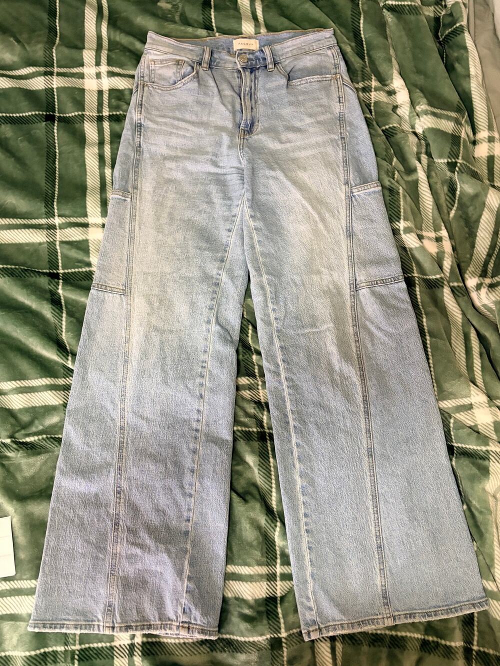 PacSun Stretch Wide Leg Cargo Seam Jeans